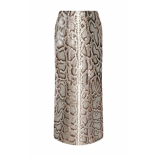 Gabriela Hearst Manuela Midi Skirt in Greyscale Inversa™ Snakeskin, view 6