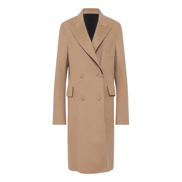 Gabriela Hearst Mcaffrey Coat in Camel & Black Double-face Cashmere