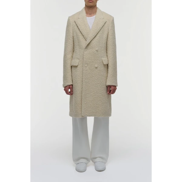 Gabriela Hearst Mcaffrey Coat in Ivory Cashmere Silk, view 3