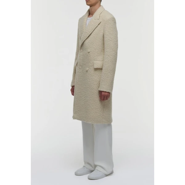 Gabriela Hearst Mcaffrey Coat in Ivory Cashmere Silk, view 4