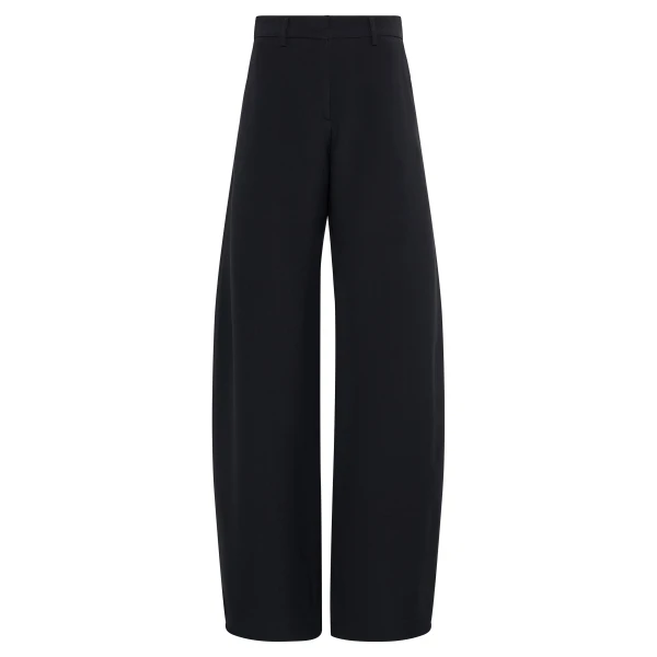 Gabriela Hearst Merat Barrel-leg Pant in Black Silk Wool Cady, view 6