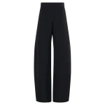 Gabriela Hearst Merat Barrel-leg Pant in Black Silk Wool Cady