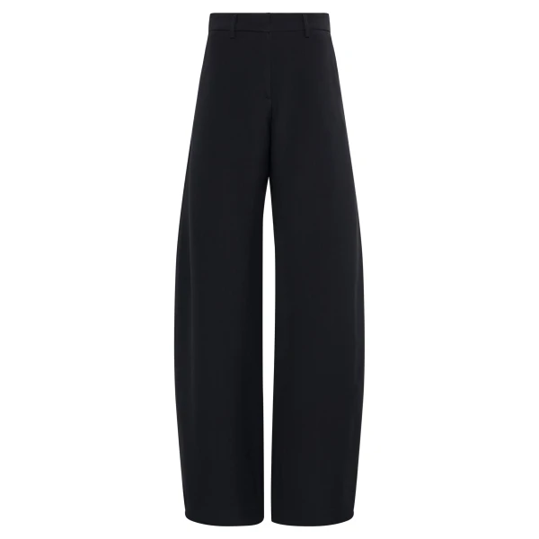 Gabriela Hearst Merat Barrel-leg Pant in Black Silk Wool Cady