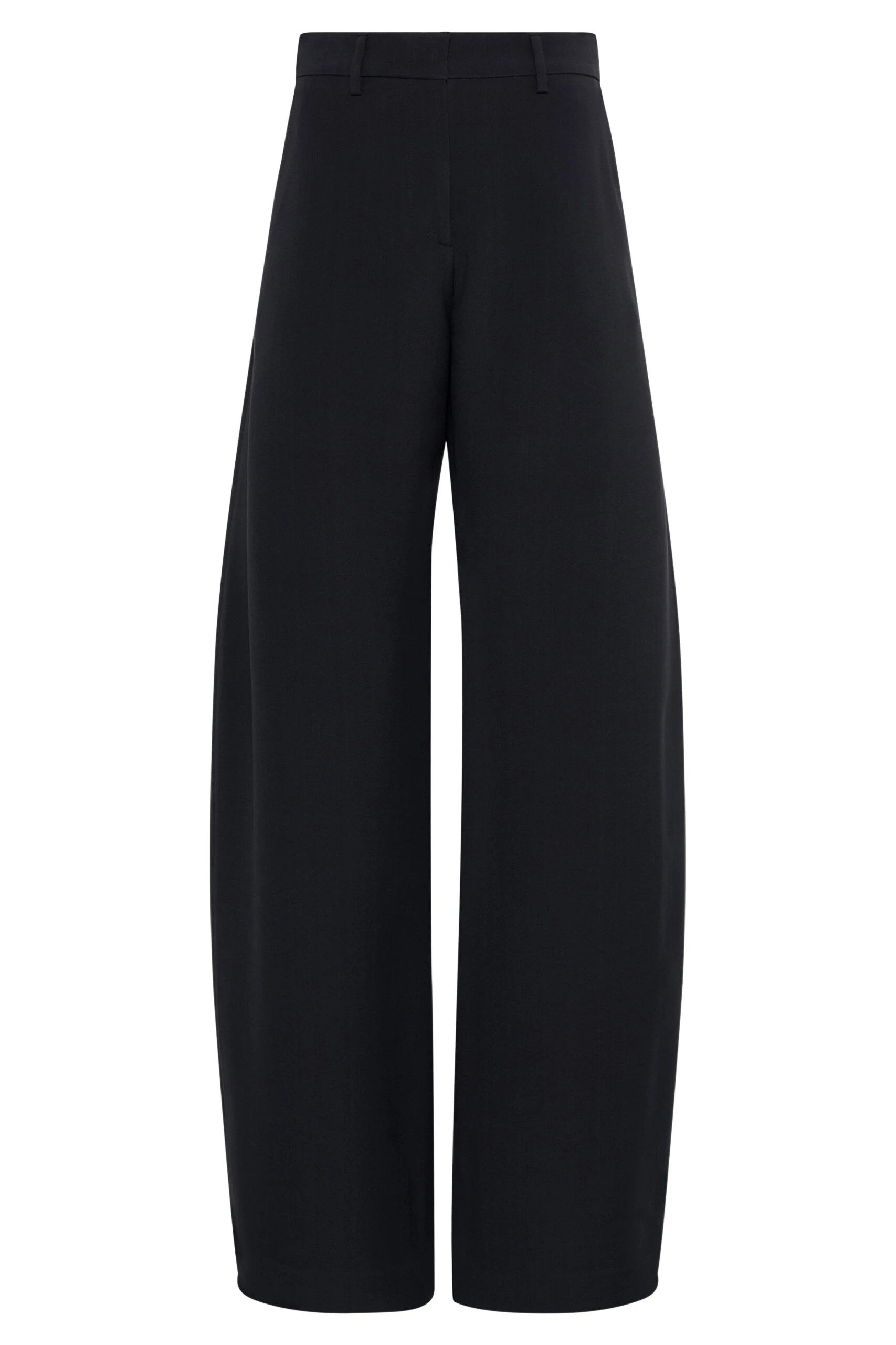 Gabriela Hearst Merat Barrel-leg Pant in Black Silk Wool Cady