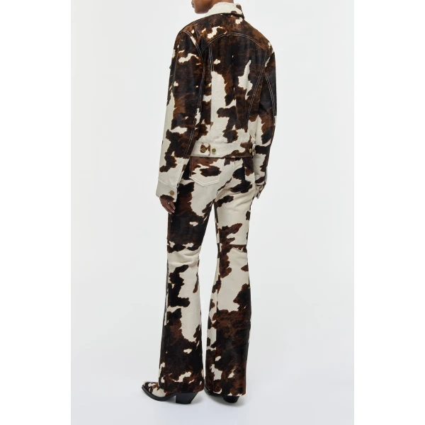 Gabriela Hearst Miran Jacket in Ivory Cognac Multi Pony Hair, view 4
