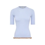 Gabriela Hearst Mireya Knit Top in Halogen Blue Cashmere Silk