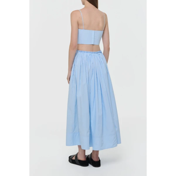 Gabriela Hearst Nadir Top in Light Blue Sea Island Cotton, view 4