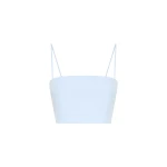 Gabriela Hearst Nadir Top in Light Blue Sea Island Cotton
