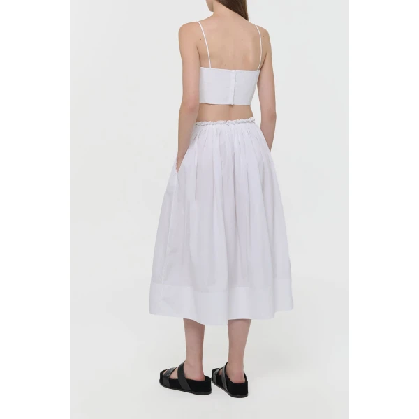 Gabriela Hearst Nadir Top in White Sea Island Cotton, view 5