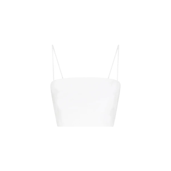 Gabriela Hearst Nadir Top in White Sea Island Cotton