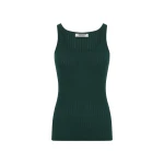 Gabriela Hearst Nevin Pointelle Knit Tank Top in English Green Cashmere Silk