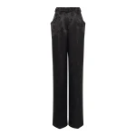 Gabriela Hearst Norman Wide-leg Pant in Black Embroidered Silk