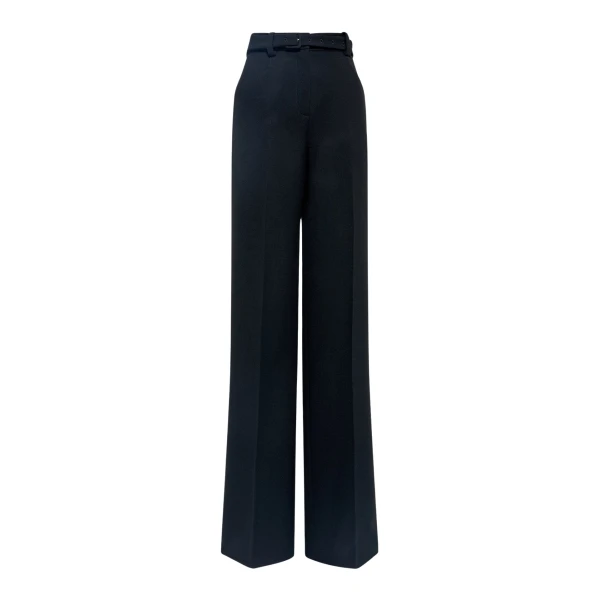 Gabriela Hearst Norman Wide-leg Pant in Black Recycled Virgin Wool
