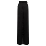 Gabriela Hearst Norman Wide-leg Pant in Black Textured Linen Slub
