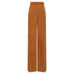 Gabriela Hearst Norman Wide-leg Pant in Cashew Suede