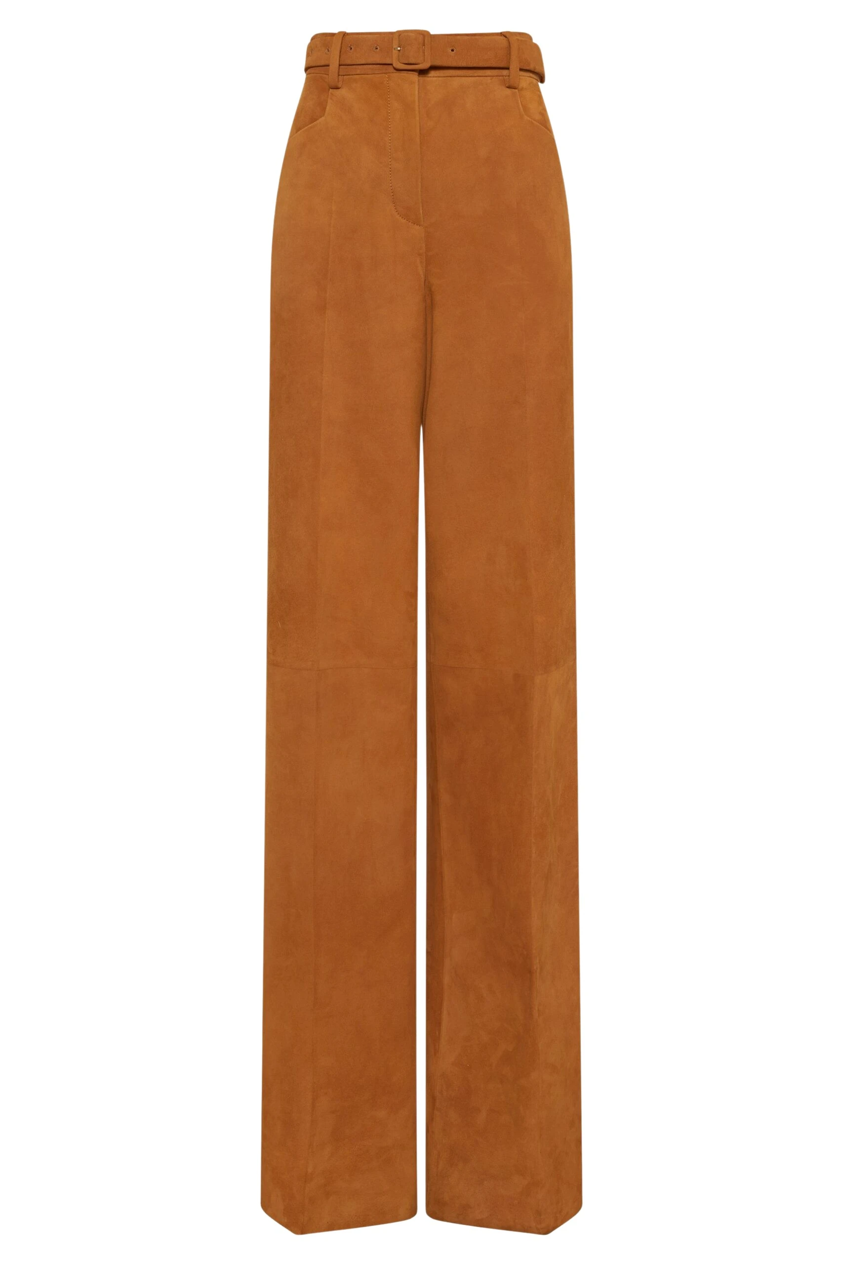 Norman Wide-leg Pant in Cashew Suede