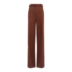 Gabriela Hearst Norman Wide-leg Pant in Cognac Recycled Virgin Wool