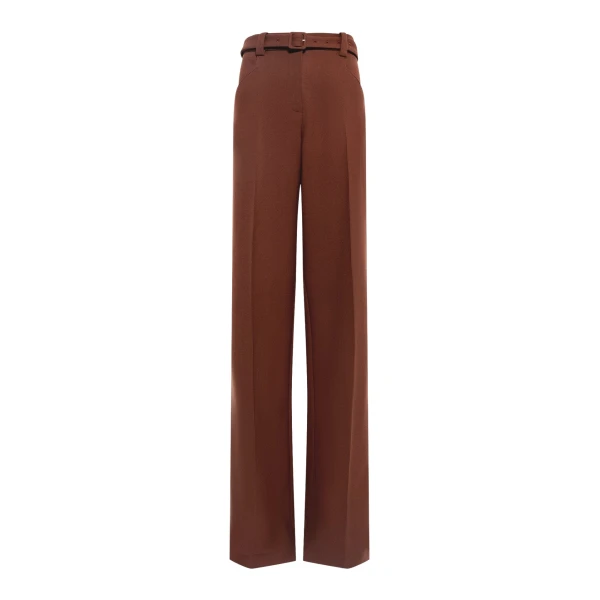 Gabriela Hearst Norman Wide-leg Pant in Cognac Recycled Virgin Wool