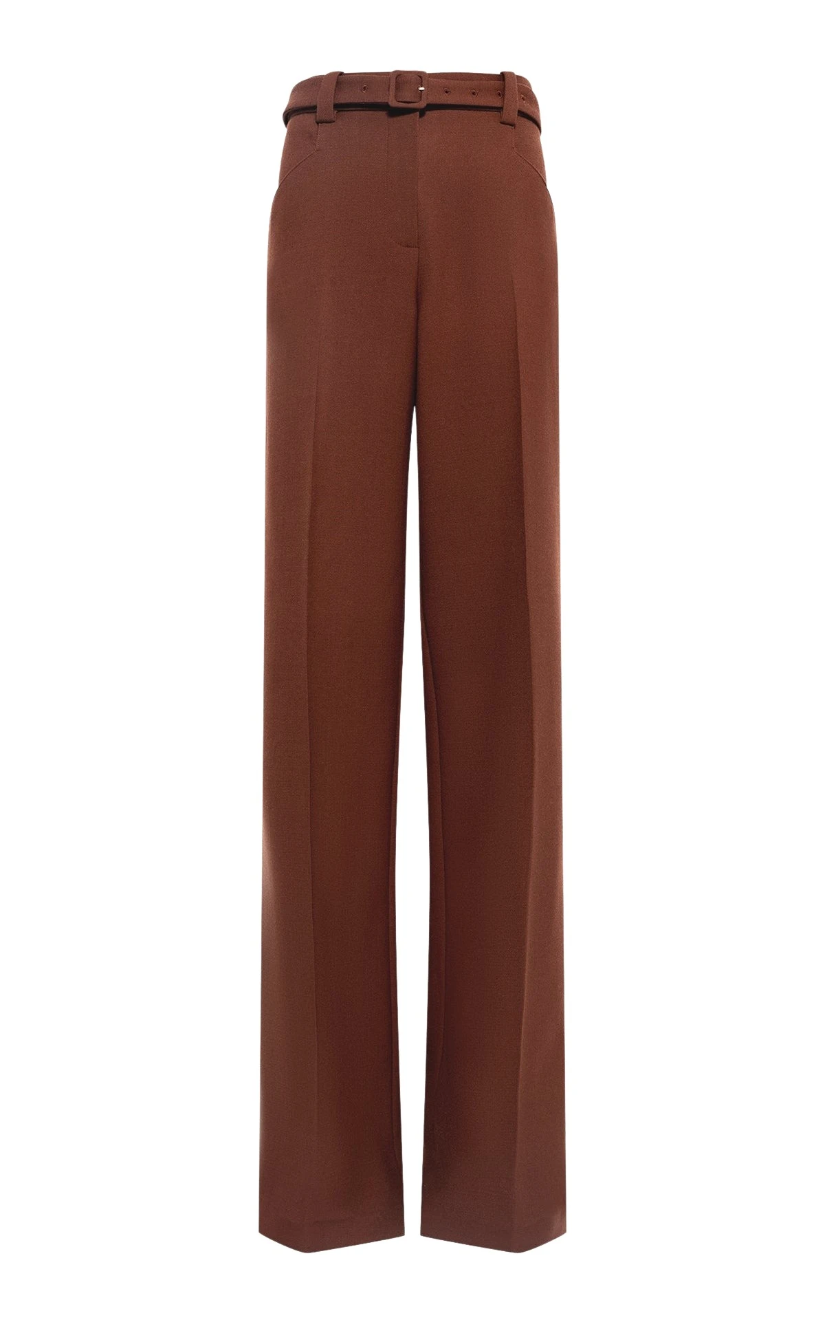 Gabriela Hearst Norman Wide-leg Pant in Cognac Recycled Virgin Wool