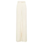 Gabriela Hearst Norman Wide-leg Pant in Ivory Textured Linen Slub