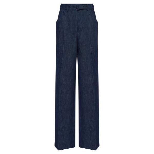 Gabriela Hearst Norman Wide-leg Pant in Recycled Cotton Denim, view 6