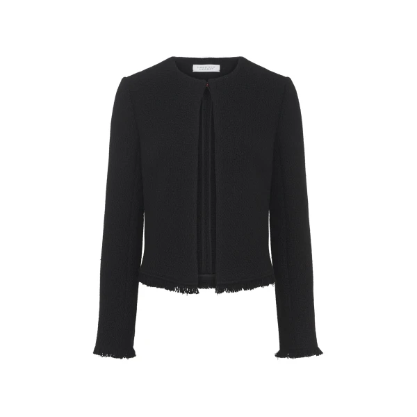 Gabriela Hearst Normand Jacket in Black Virgin Wool Cashmere, view 6