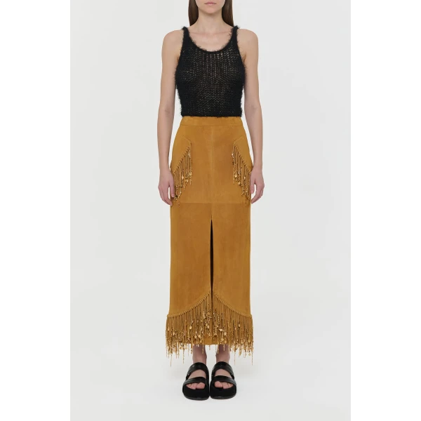 Gabriela Hearst Nur Knit Tank Top in Black Silk Cashmere, view 2