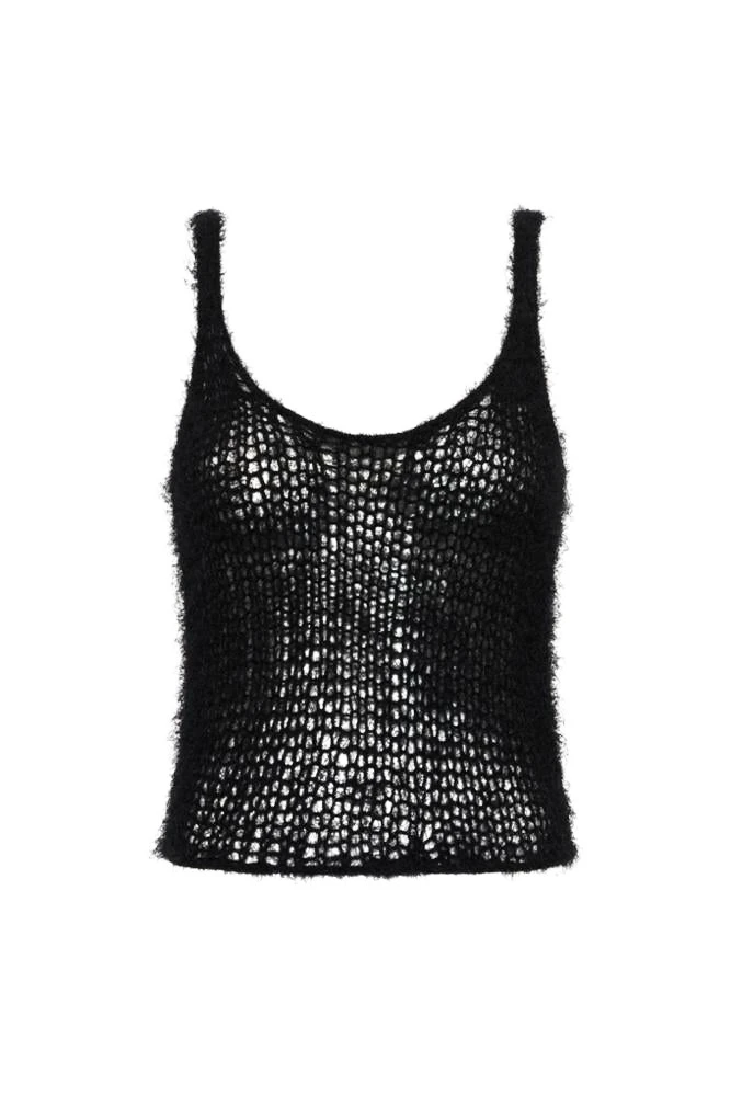 Gabriela Hearst Nur Knit Tank Top in Black Silk Cashmere
