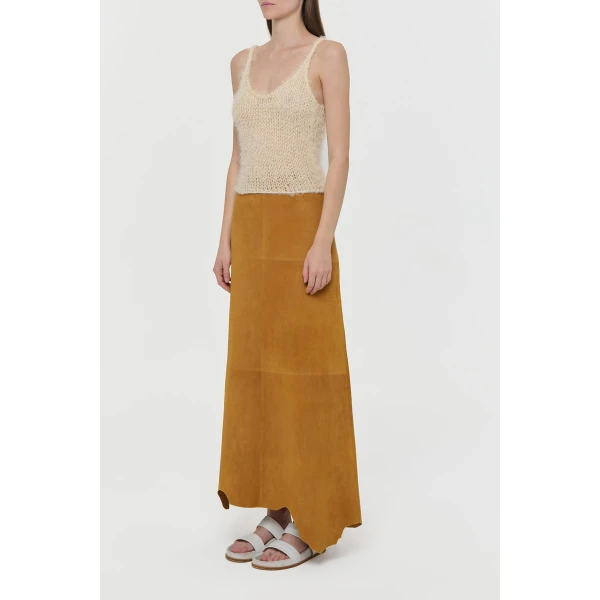 Gabriela Hearst Nur Knit Tank Top in Off White Silk Cashmere, view 5