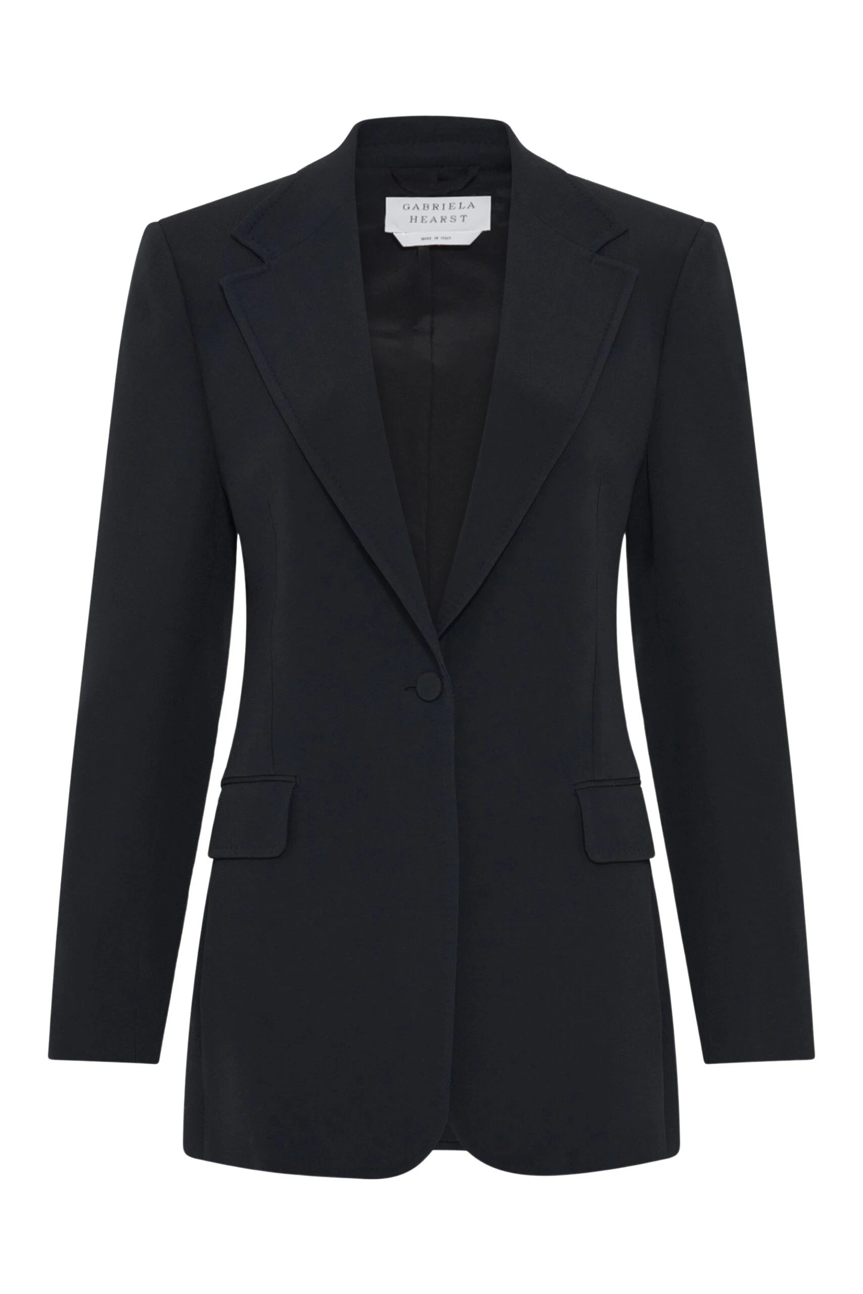 Gabriela Hearst Orren Blazer in Black Silk Wool Cady