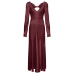 Gabriela Hearst Peyton Maxi Dress In Bordeaux Silk Satin