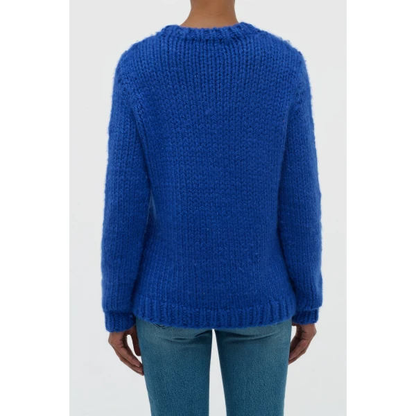 Gabriela Hearst Poros Knit Sweater in Cobalt Cashmere, view 4