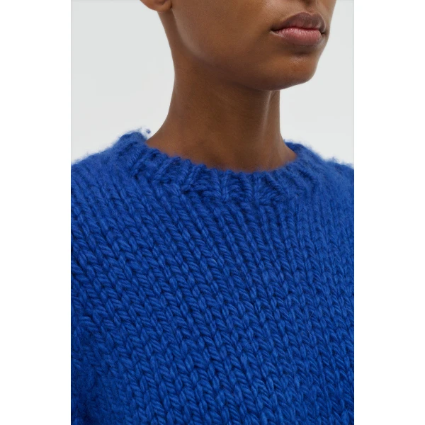 Gabriela Hearst Poros Knit Sweater in Cobalt Cashmere, view 5