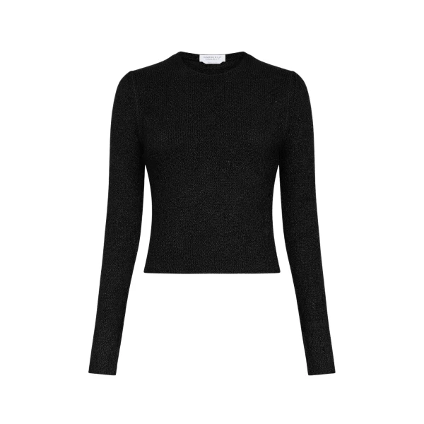 Gabriela Hearst Praedics Knit Sweater in Black Mulberry Silk
