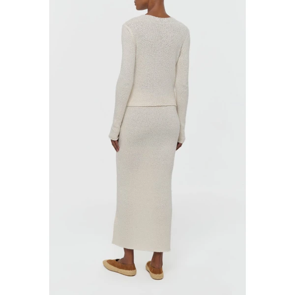 Gabriela Hearst Praedics Knit Sweater in Off White Mulberry Silk, view 4