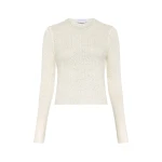 Gabriela Hearst Praedics Knit Sweater in Off White Mulberry Silk