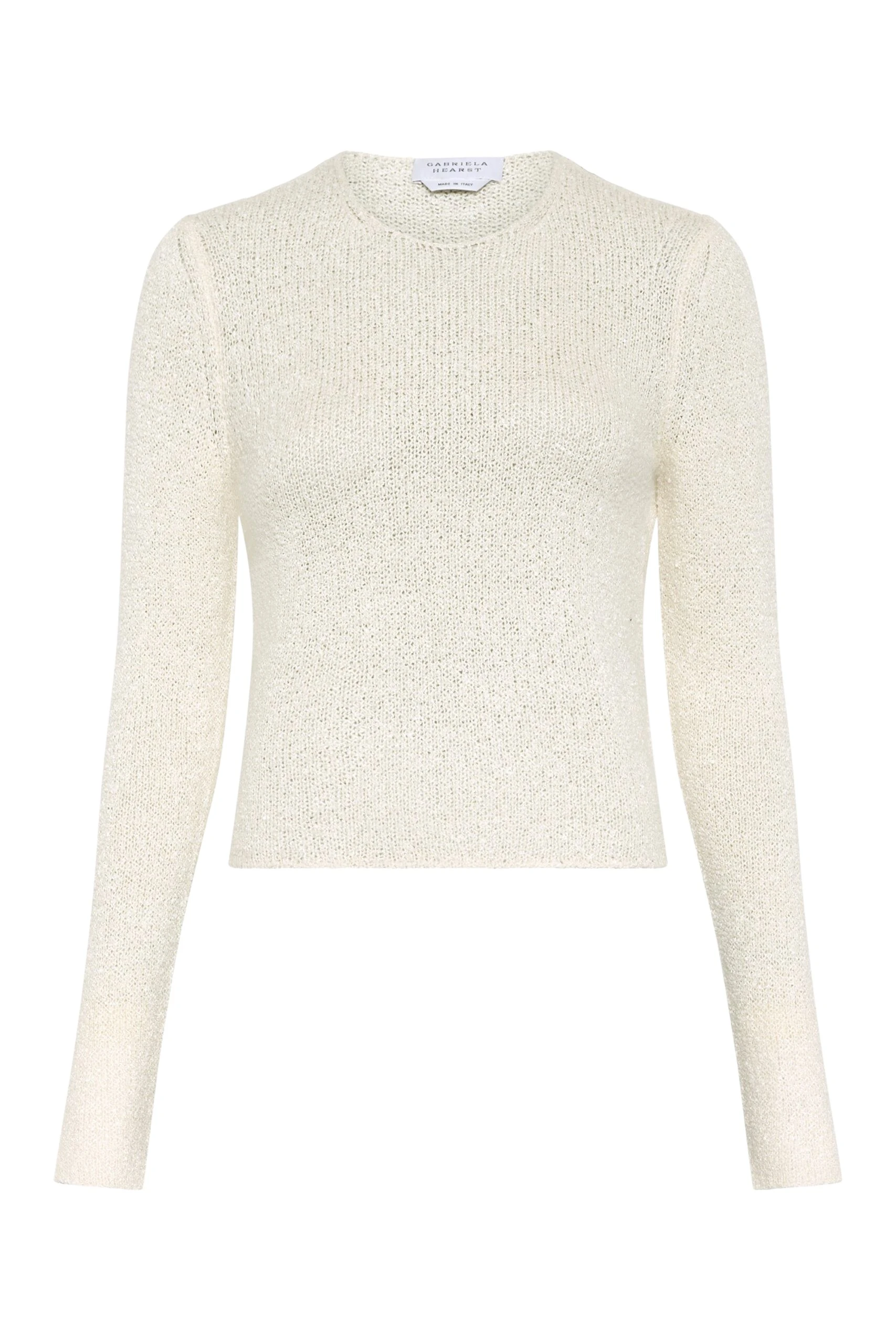 Gabriela Hearst Praedics Knit Sweater in Off White Mulberry Silk