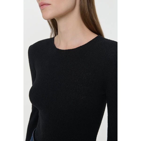 Gabriela Hearst Rafa Knit Top in Black Mulberry Silk, view 5