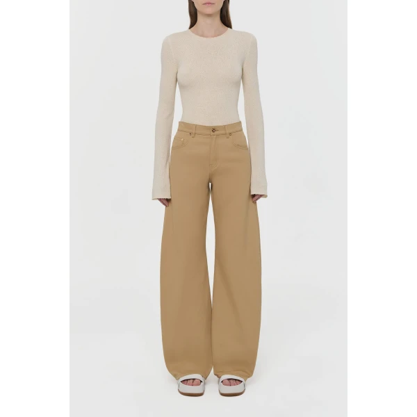 Gabriela Hearst Rafa Knit Top in Off White Mulberry Silk, view 2