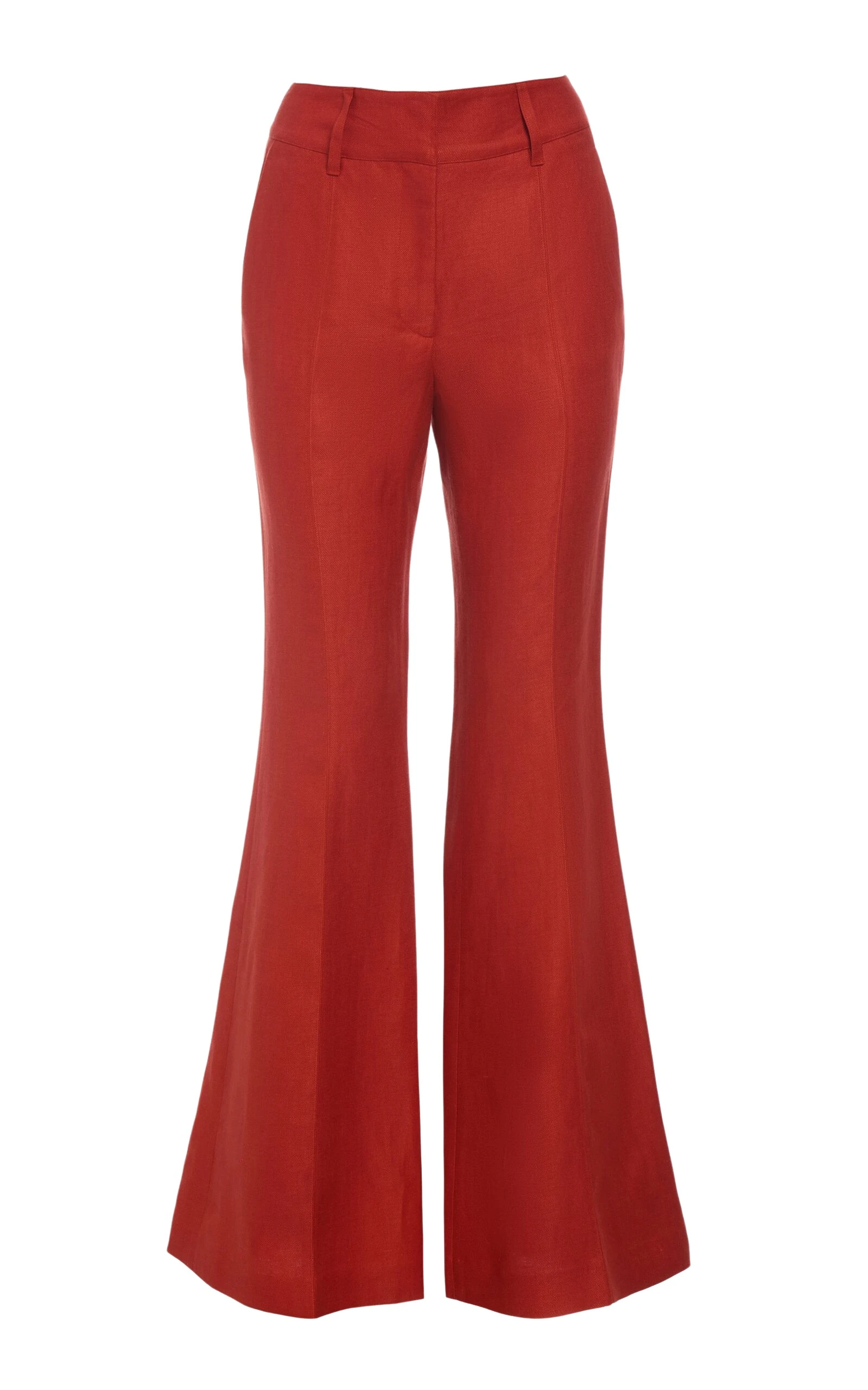 Gabriela-Hearst-Rhein-Flare-Pant-in-Antelope-Orange-Linen-Twill-scaled12138_nobg Gabriela Hearst Rhein Flare Pant in Antelope Orange Linen Twill