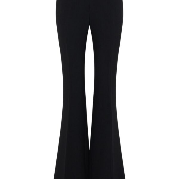 Gabriela Hearst Rhein Flare Pant in Black Virgin Wool Crepe, view 2