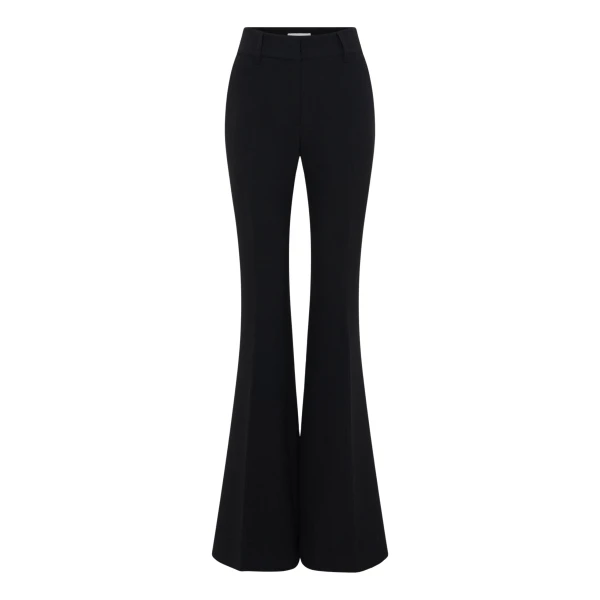 Gabriela Hearst Rhein Flare Pant in Black Virgin Wool Crepe