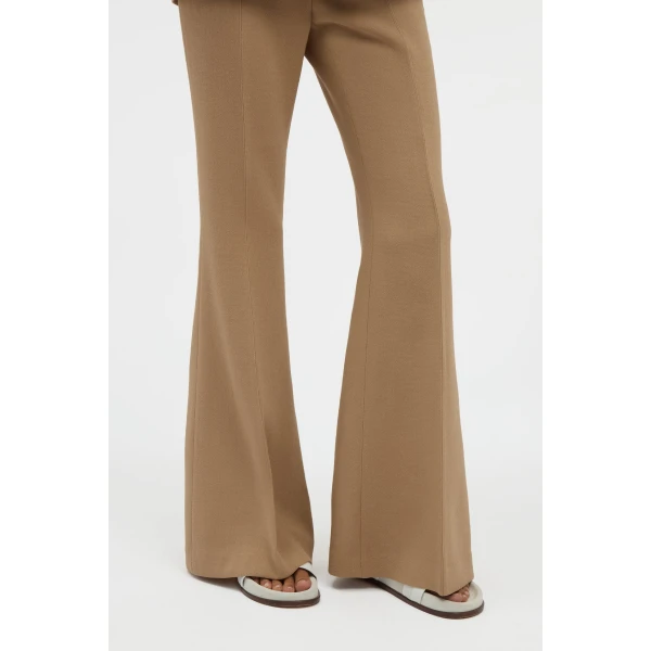 Gabriela Hearst Rhein Flare Pant in Camel Virgin Wool Crepe, view 5