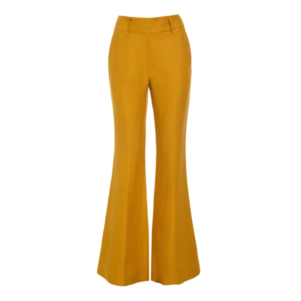 Gabriela Hearst Rhein Flare Pant in Golden Birch Linen Twill, view 2