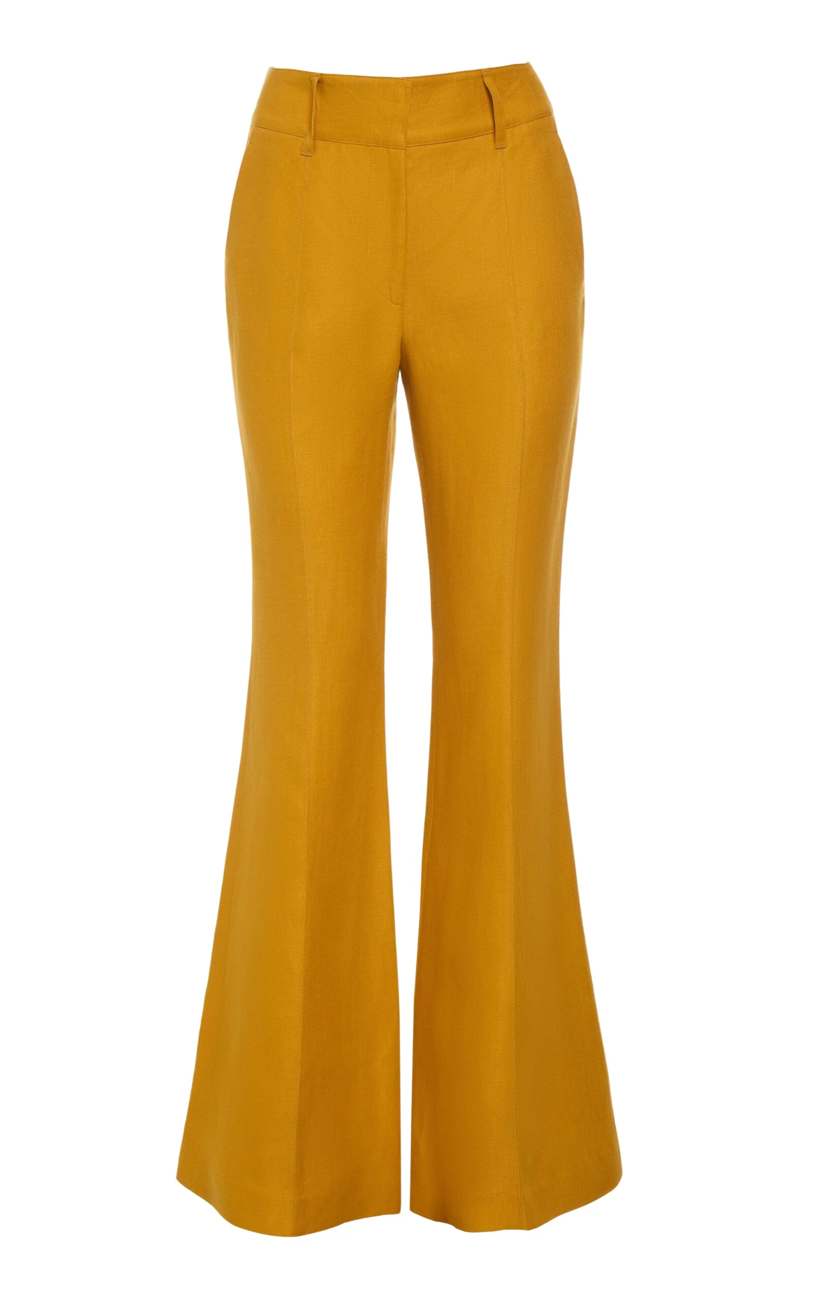 Gabriela-Hearst-Rhein-Flare-Pant-in-Golden-Birch-Linen-Twill-scaled34284_nobg Gabriela Hearst Rhein Flare Pant in Golden Birch Linen Twill