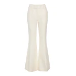 Gabriela Hearst Rhein Flare Pant in Ivory Linen Twill