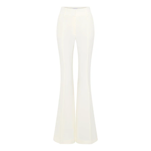Gabriela Hearst Rhein Flare Pant in Ivory Virgin Wool Crepe, view 6