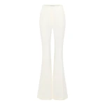 Gabriela Hearst Rhein Flare Pant in Ivory Virgin Wool Crepe