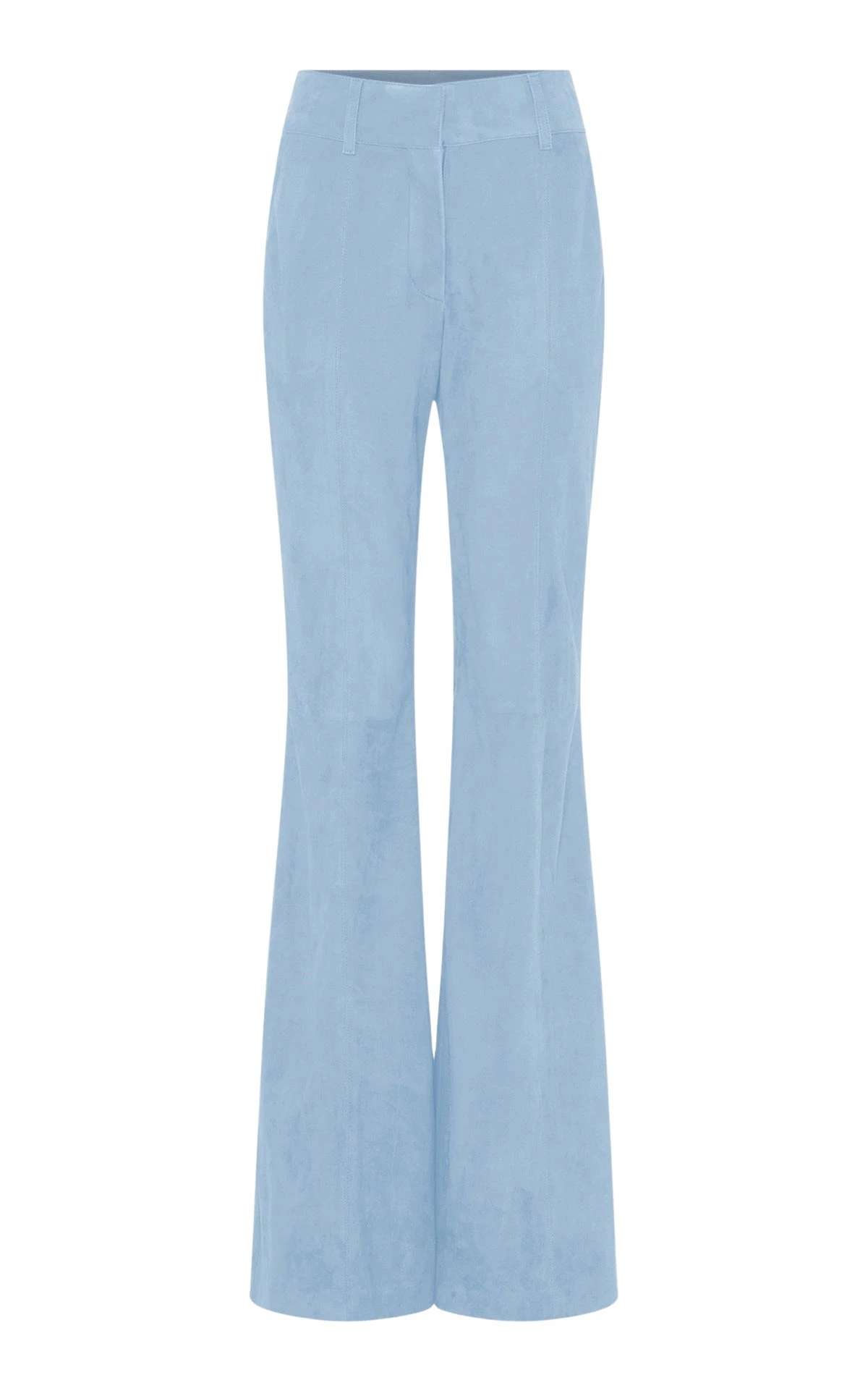 Rhein Flare Pant in Light Blue Suede