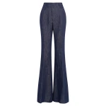 Gabriela Hearst Rhein Flare Pant in Stone Washed Linen Denim
